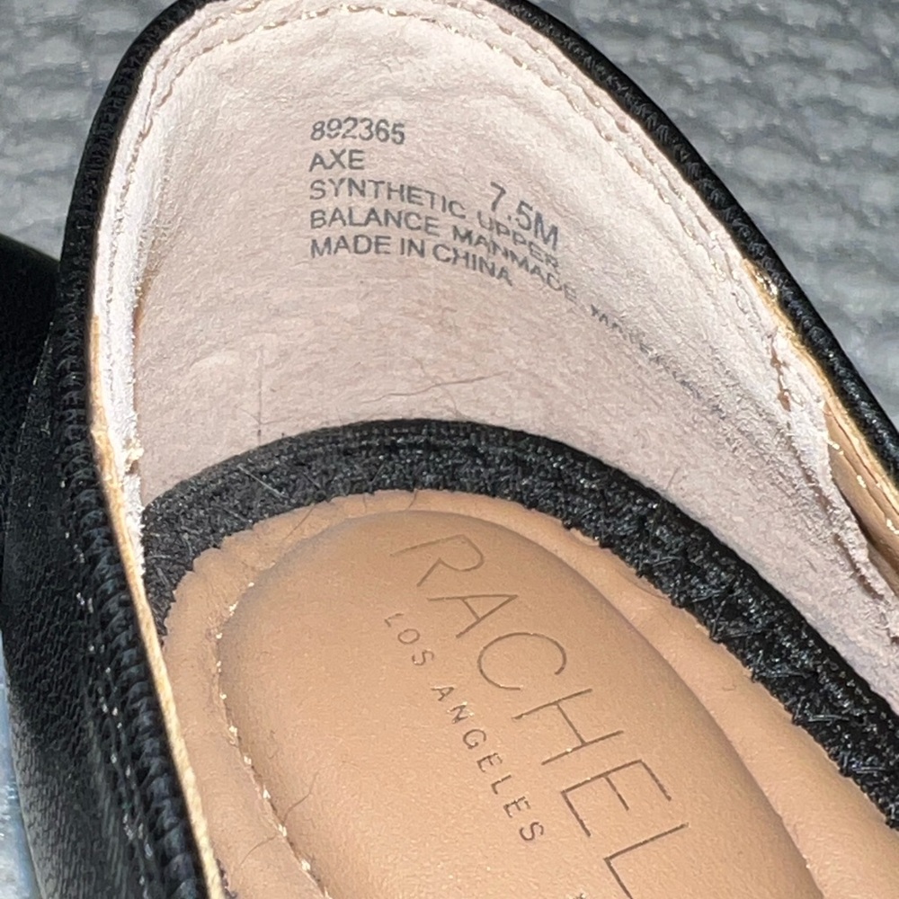 Rachel Zoe Black Leather Loafers with Silver Accent- Size 7.5 - Picture 4 of 9